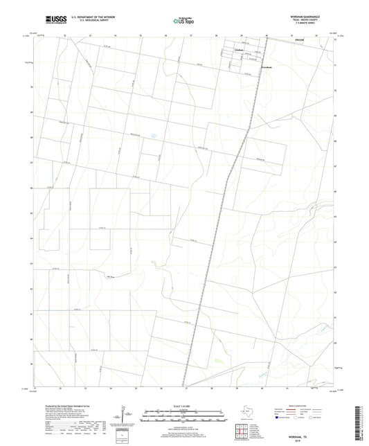 Worsham Texas US Topo Map Image