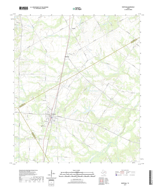 Wortham Texas US Topo Map Image