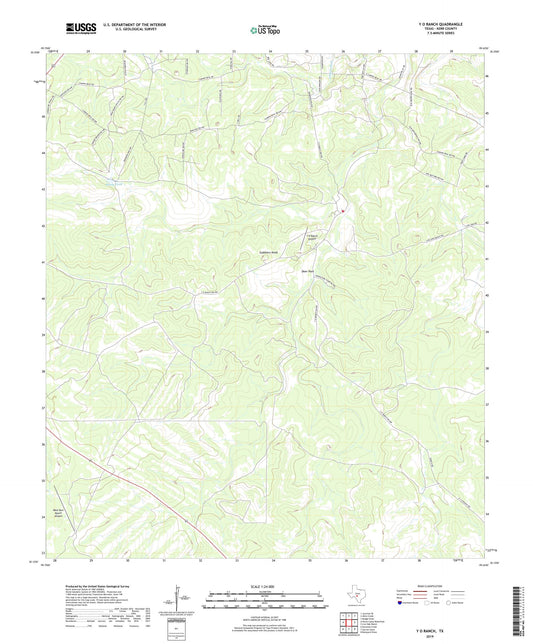 Y O Ranch Texas US Topo Map Image