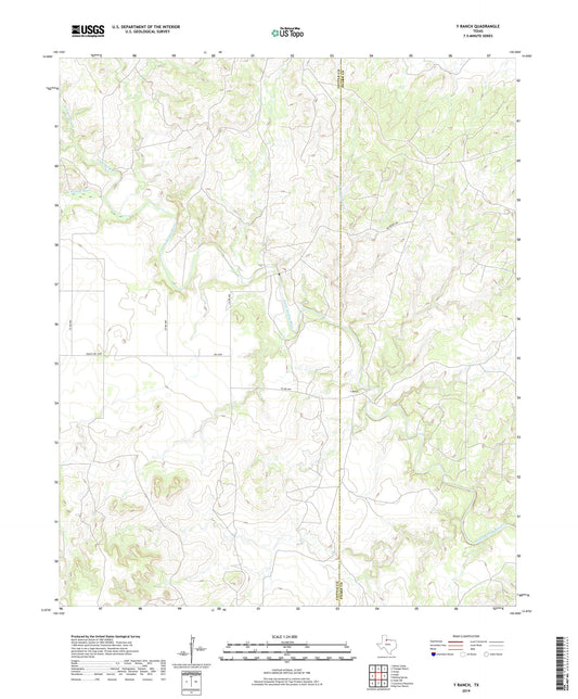Y Ranch Texas US Topo Map Image