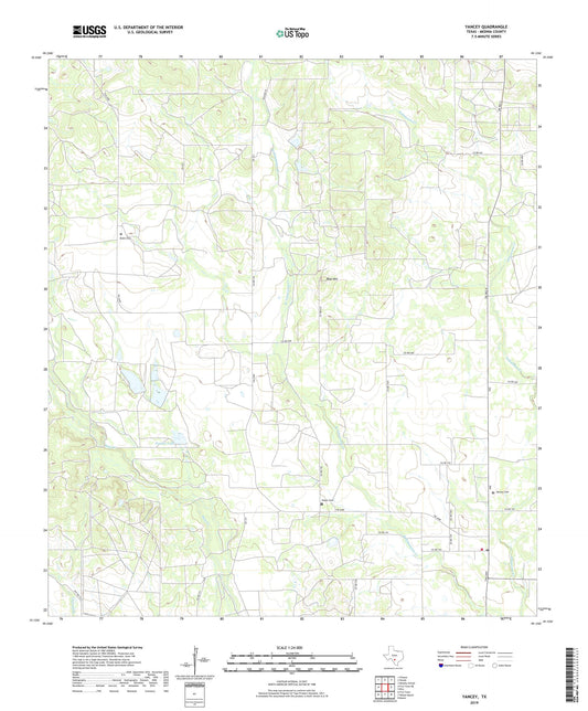 Yancey Texas US Topo Map Image