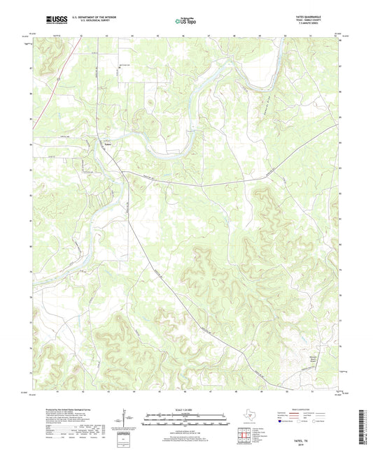 Yates Texas US Topo Map Image