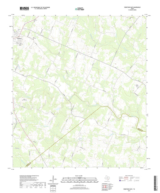 Yorktown East Texas US Topo Map Image
