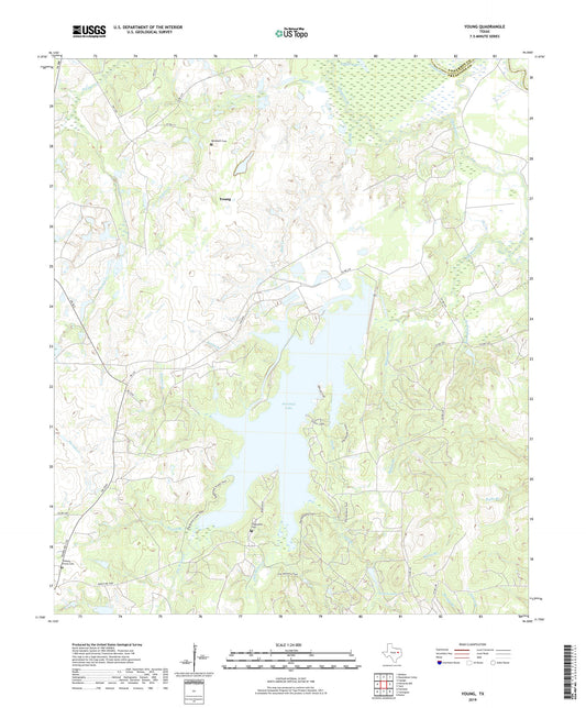Young Texas US Topo Map Image