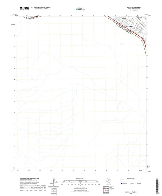Ysleta NW Texas US Topo Map Image