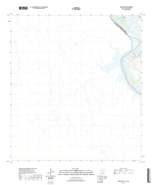 Zapata NW Texas US Topo Map Image