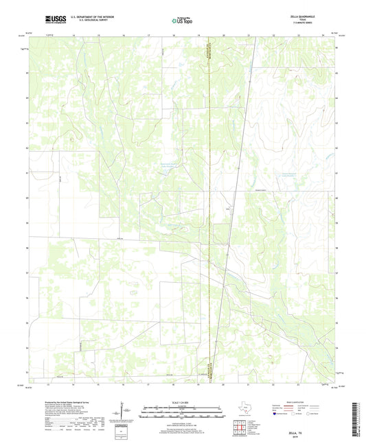 Zella Texas US Topo Map Image