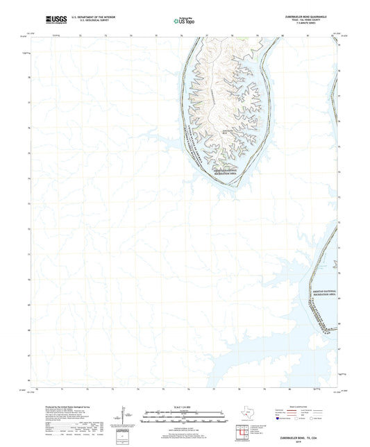 Zuberbueler Bend Texas US Topo Map Image