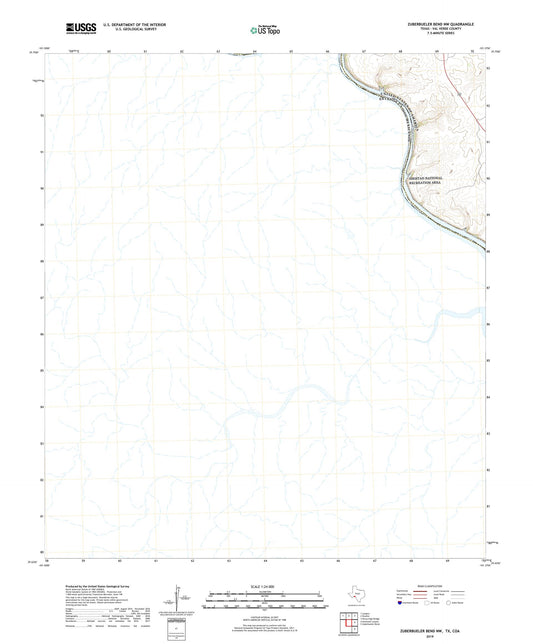 Zuberbueler Bend NW Texas US Topo Map Image