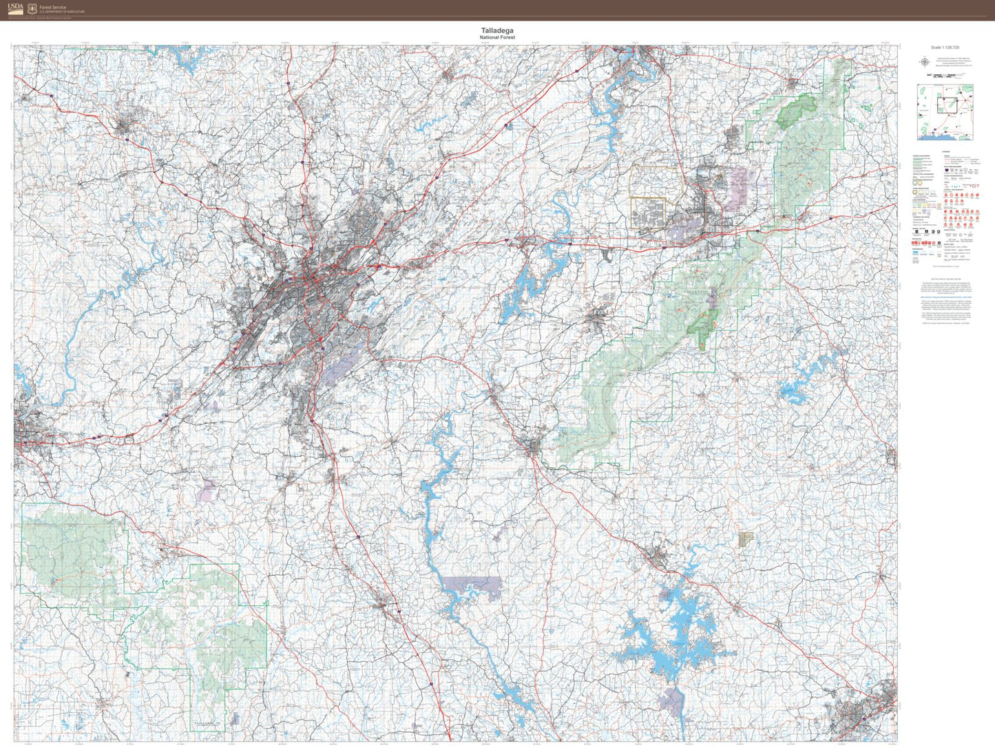 Talladega National Forest Map