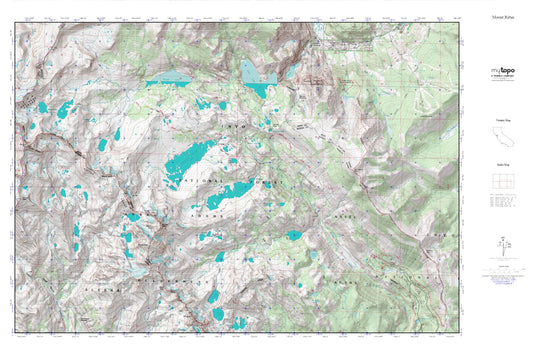 Thousand Island Lake MyTopo Explorer Series Map Image
