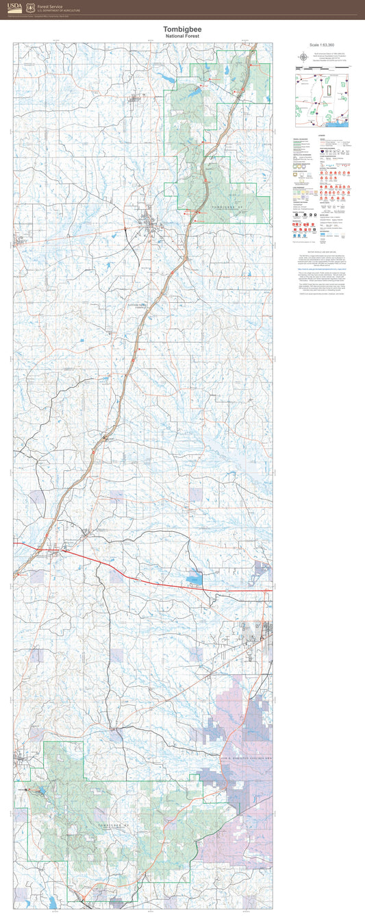 Tombigbee National Forest Map