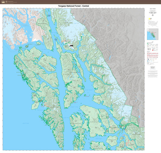 Tongass National Forest Central Map