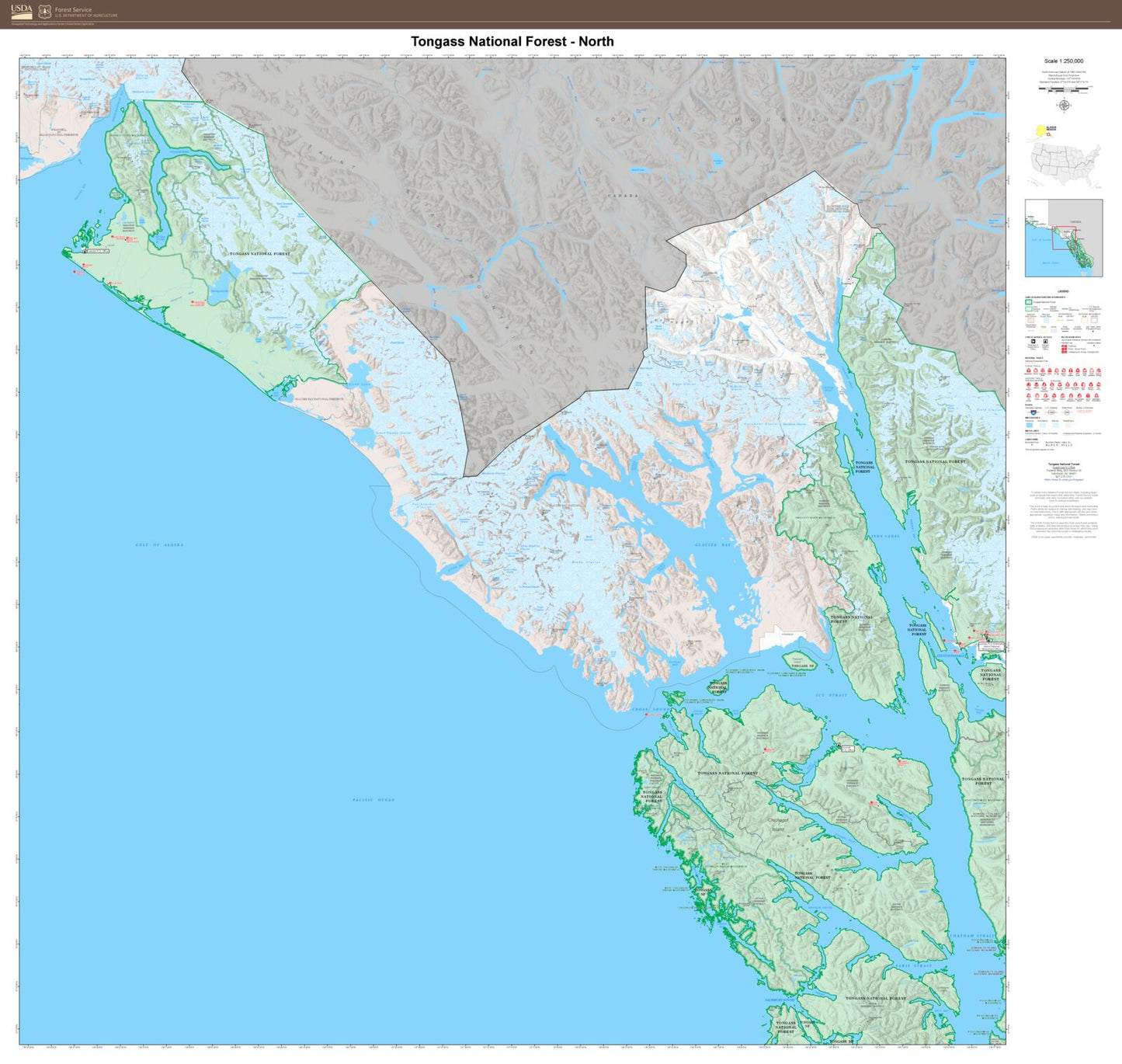 Tongass National Forest North Map