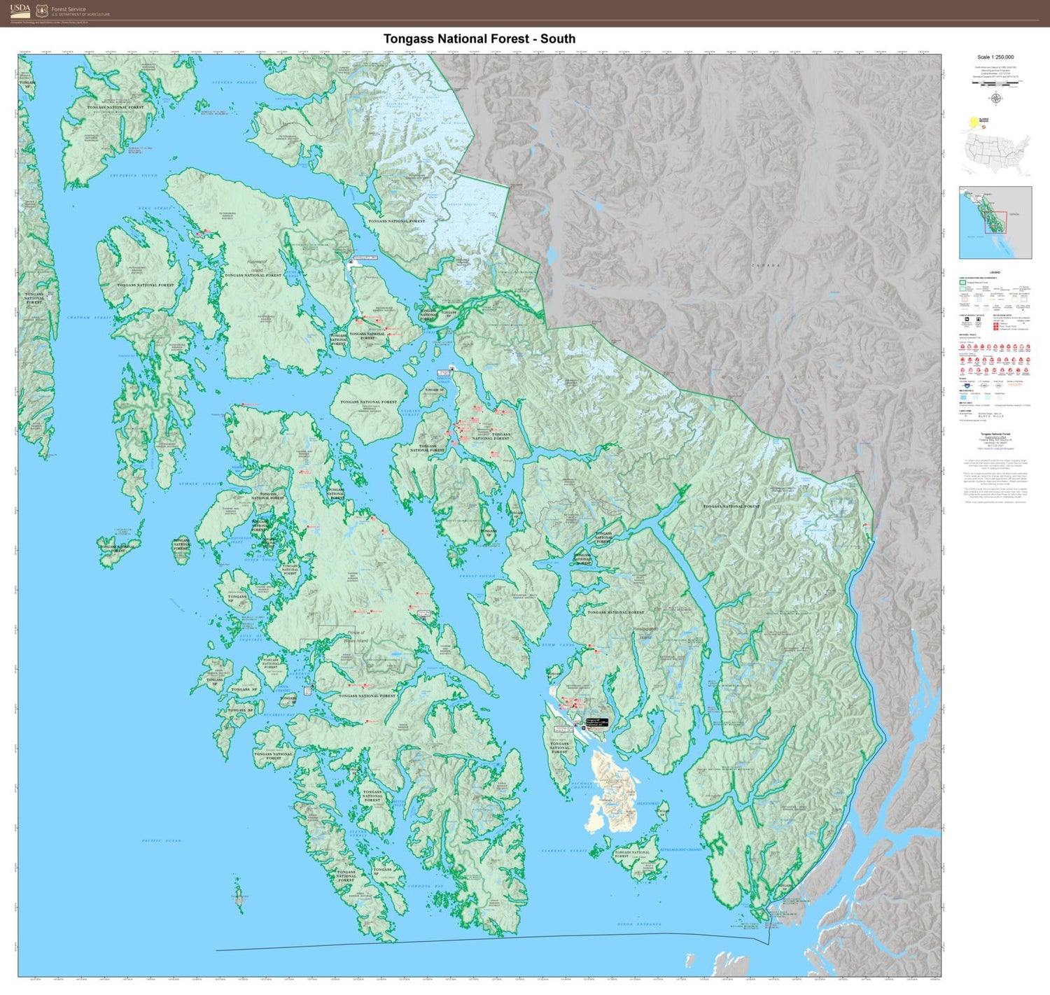 Tongass National Forest South Map