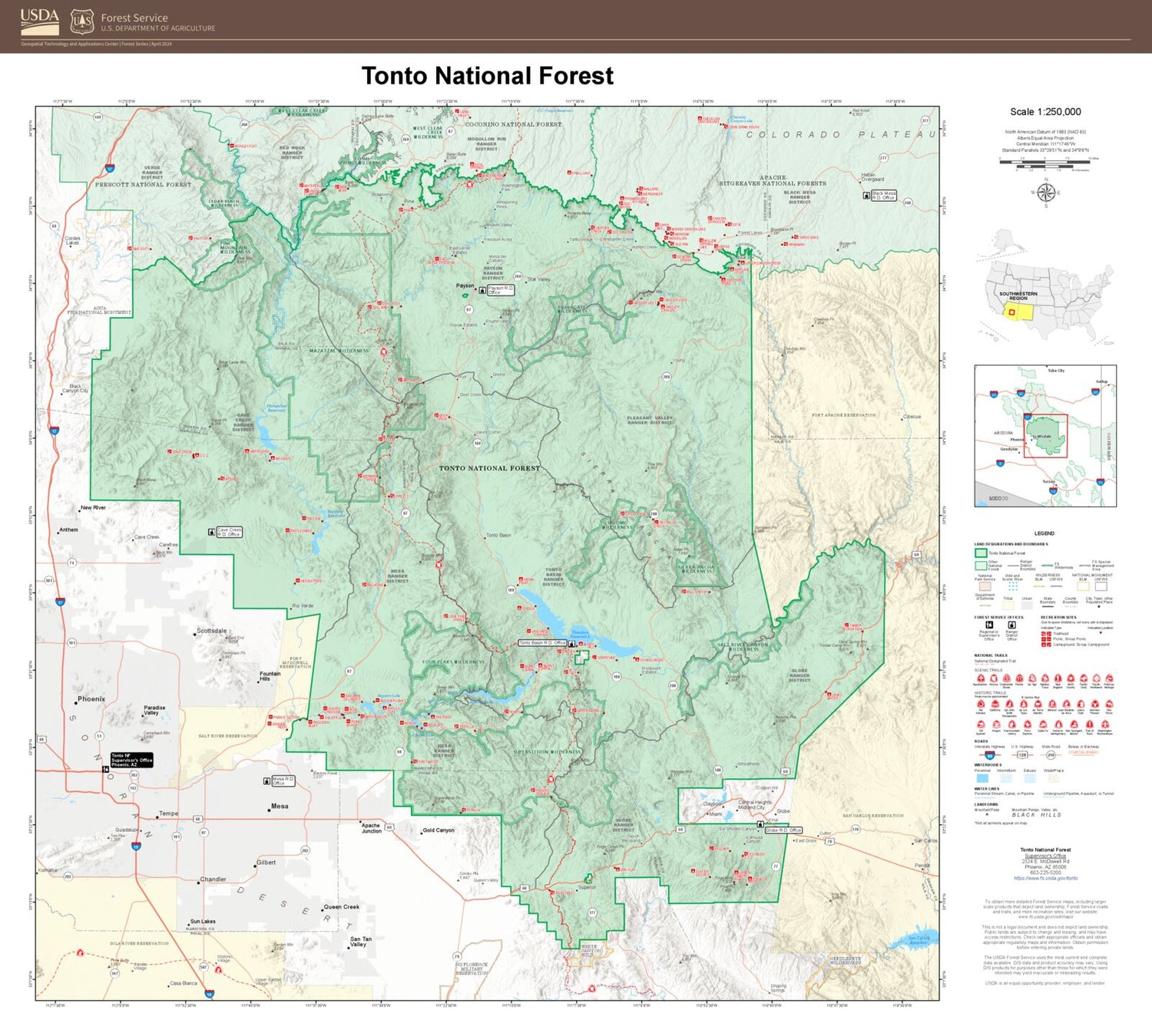 Tonto National Forest Map