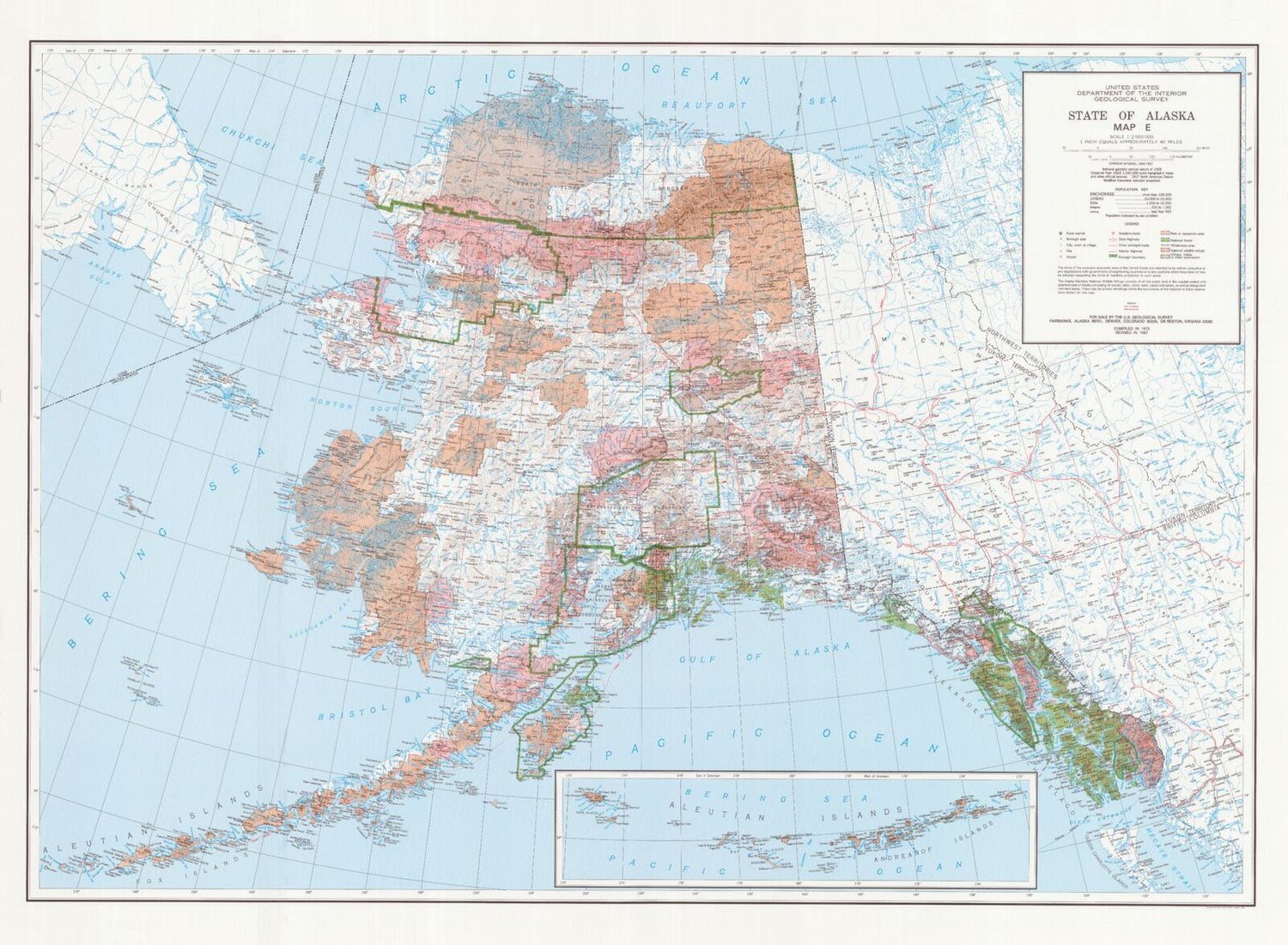 State of Alaska Topographic Map