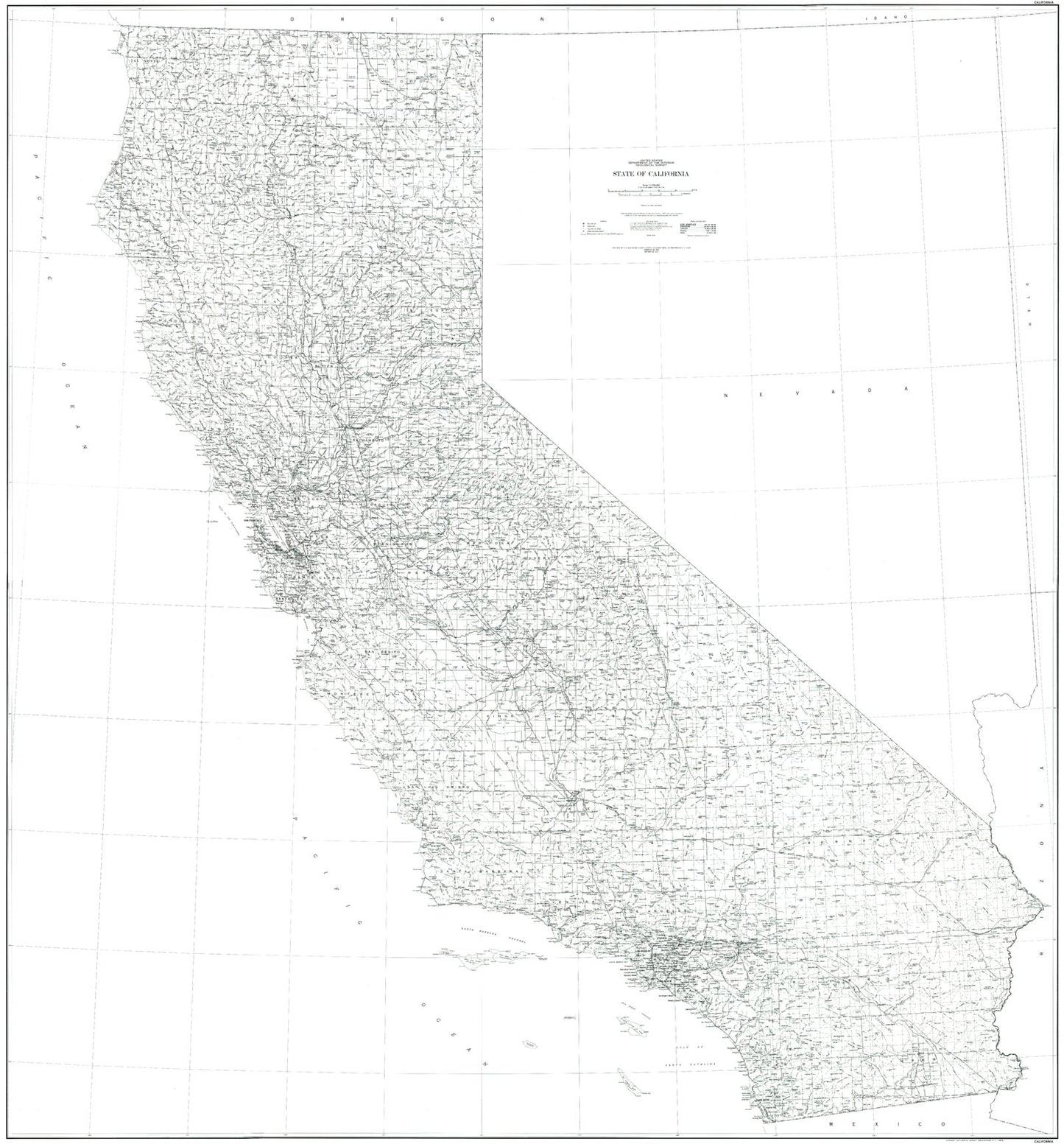 State of California Line Drawing Map