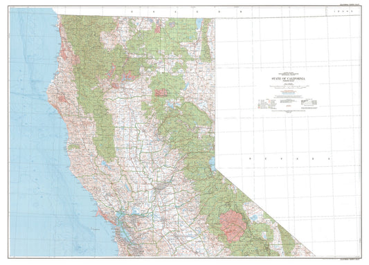 State of California North Topographic Map