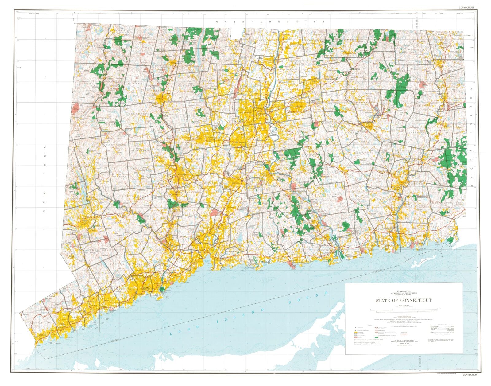 State of Connecticut Maps MyTopo - USGS State Connecticut Topographic 