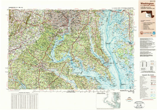 District of Columbia Topographic Map