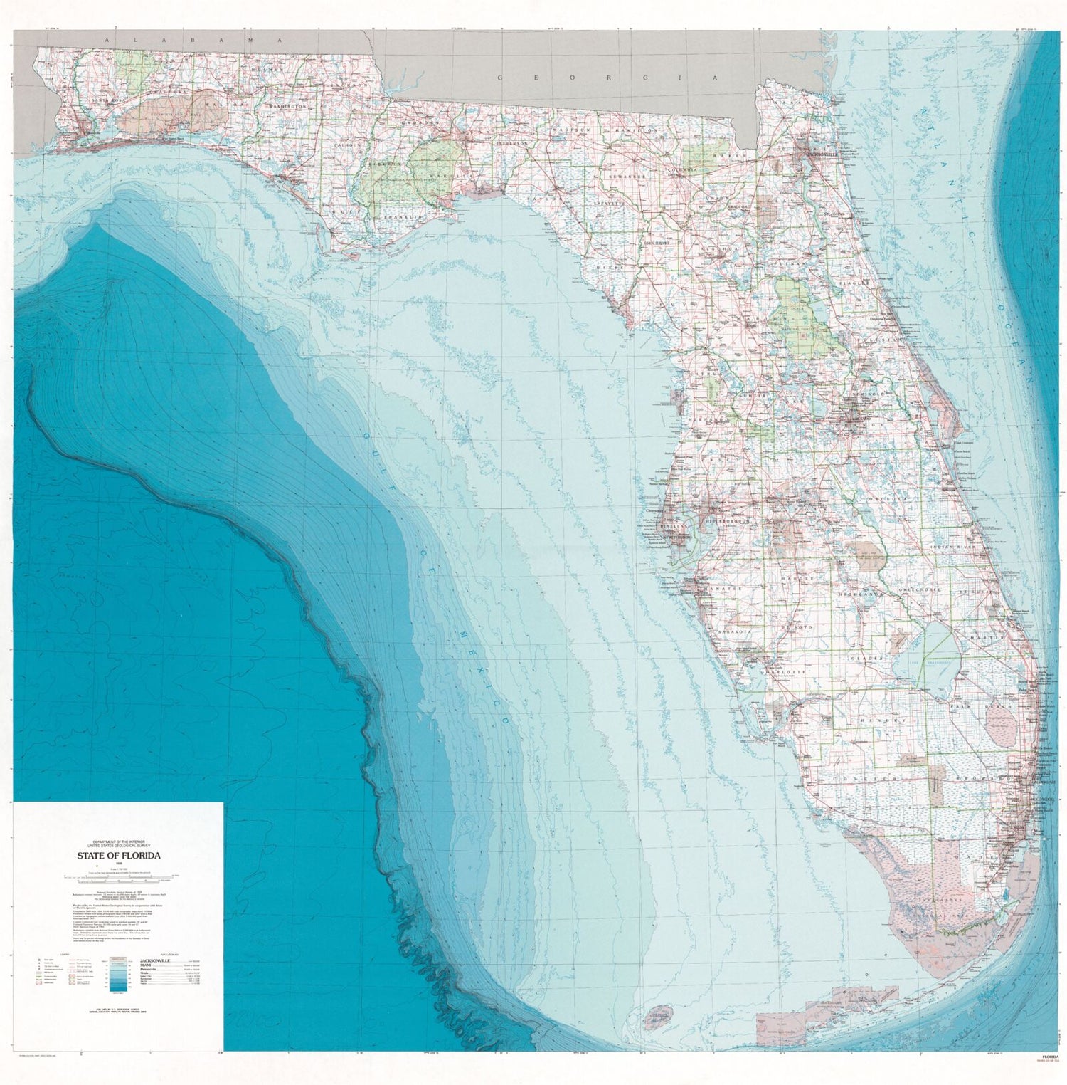 State of Florida Base Map Map