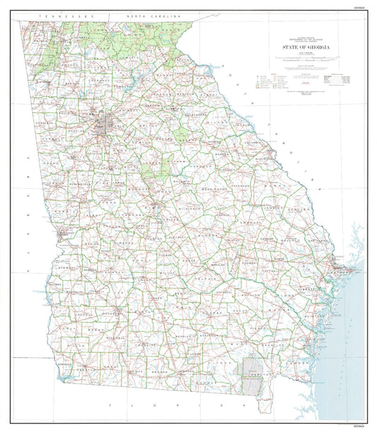 State of Georgia Base Map Map