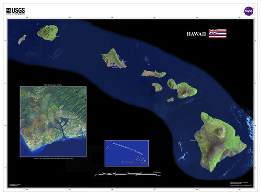 State of Hawaii Satellite Map