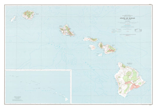 State of Hawaii Topographic Map