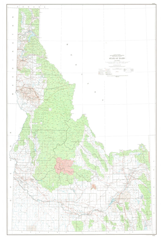 State of Idaho Base Map Map