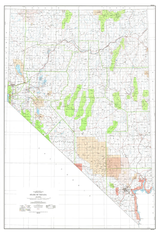 State of Nevada Base Map Map