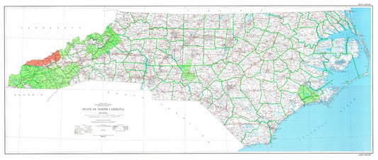 State of North Carolina Base Map Map