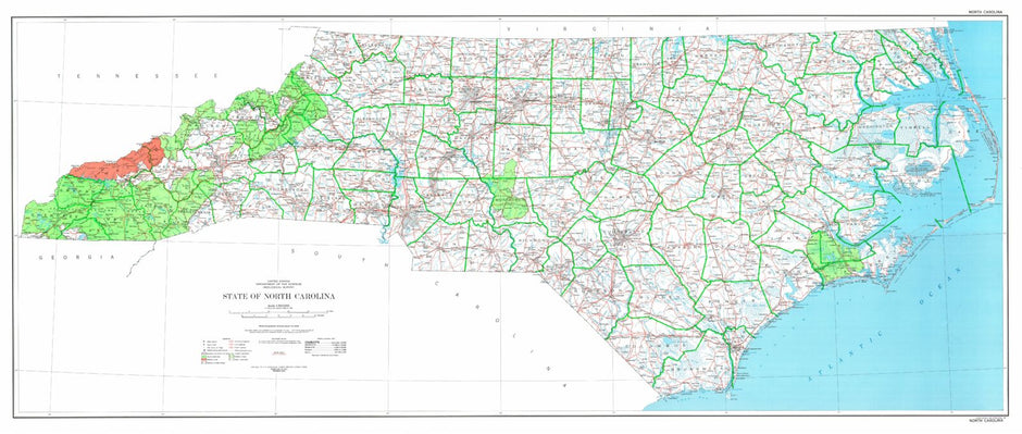 Nc Plot Map State of North Carolina Maps – MyTopo Map Store