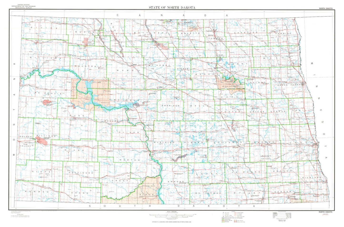 State of North Dakota Base Map