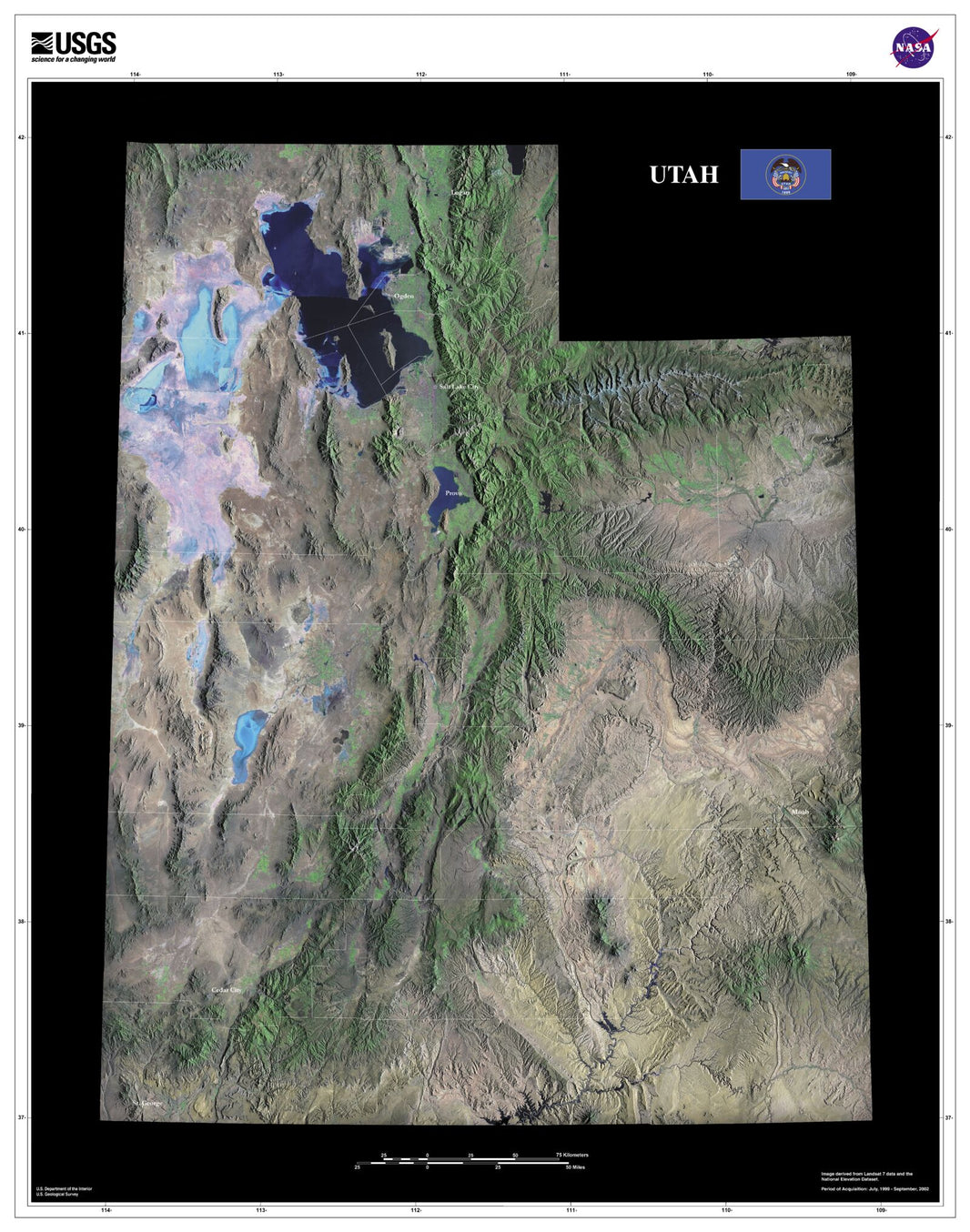 Utah Inset Map State of Utah Maps – MyTopo Map Store