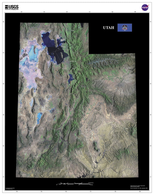 State of Utah Satellite Map