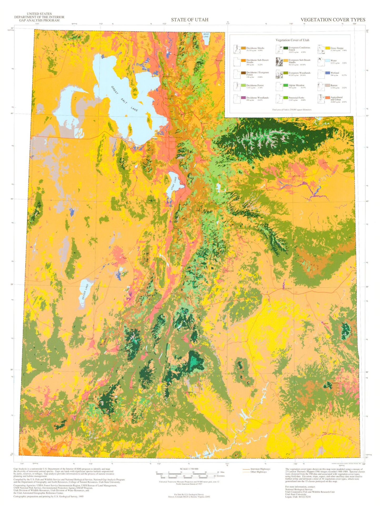 State of Utah Vegetation Map