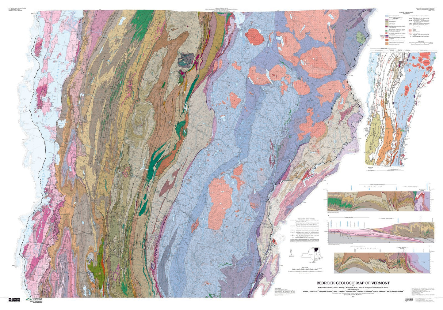 State of Vermont North Geologic Map