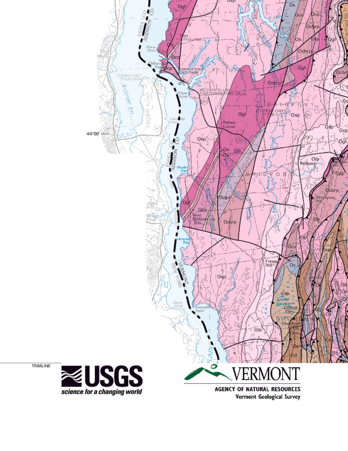 State of Vermont North Geologic Map