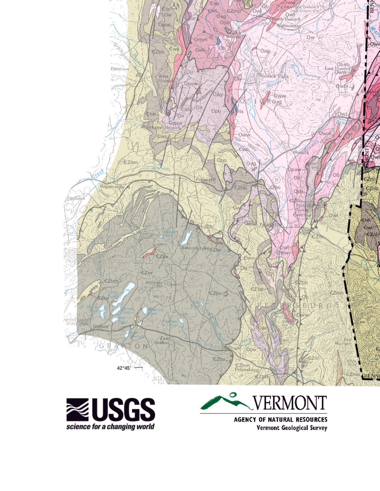 State of Vermont South Geologic Map