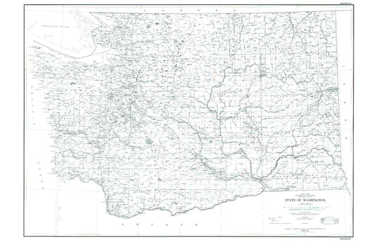 State of Washington Line Drawing Map