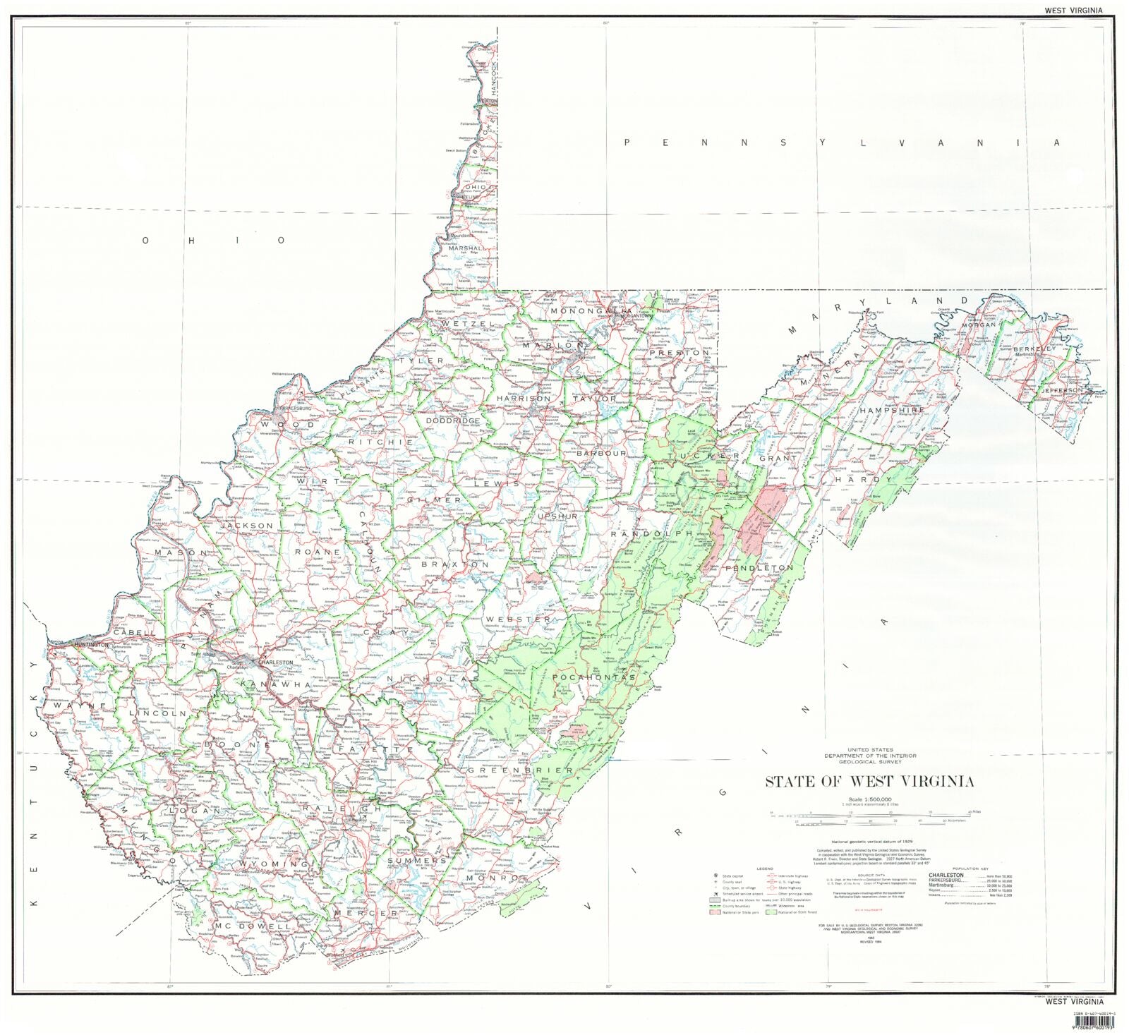 Simpson Wv Map State of West Virginia Maps – MyTopo Map Store