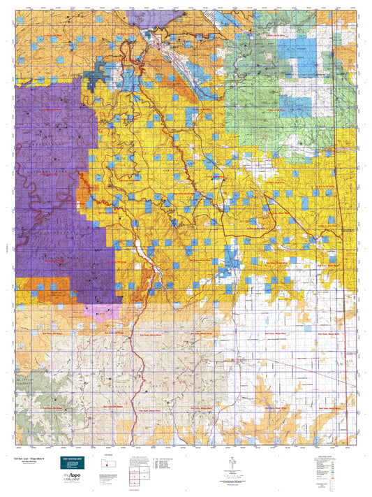 Utah Deer GMU 14A San Juan - Abajo Mtns N Map Image