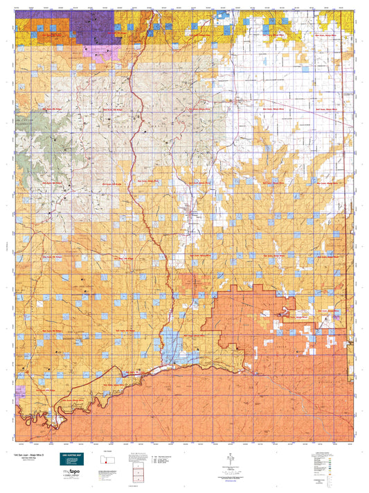 Utah Deer GMU 14A San Juan - Abajo Mtns S Map Image