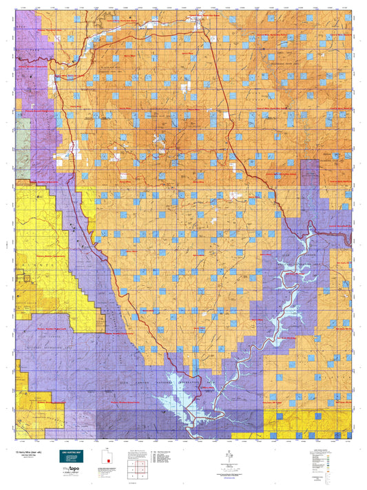 Utah Deer GMU 15 Henry Mtns (deer -elk) Map Image