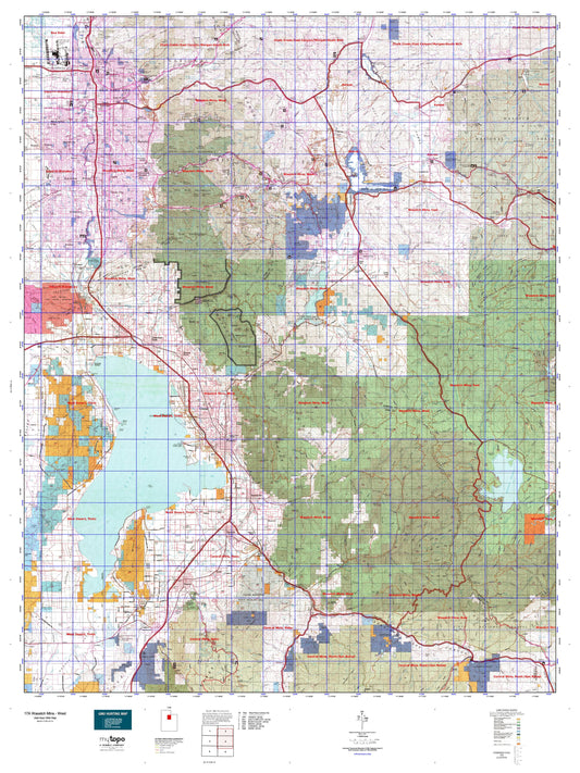 Utah Deer GMU 17A Wasatch Mtns - West Map Image