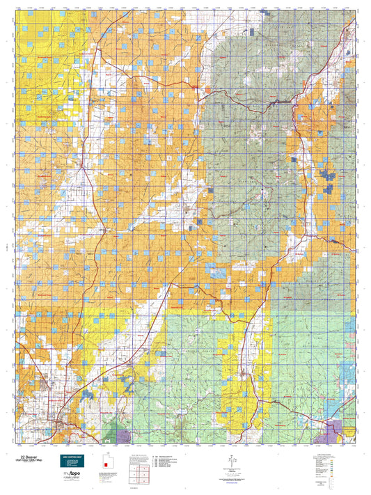 Utah Deer GMU 22 Beaver Map Image