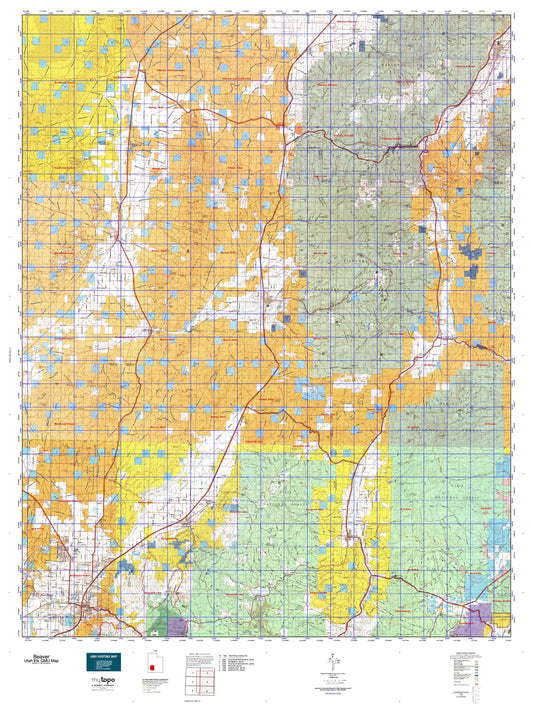 Utah Elk GMU Beaver Map Image