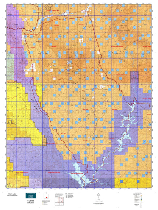 Utah Elk GMU Henry Mtns Map Image
