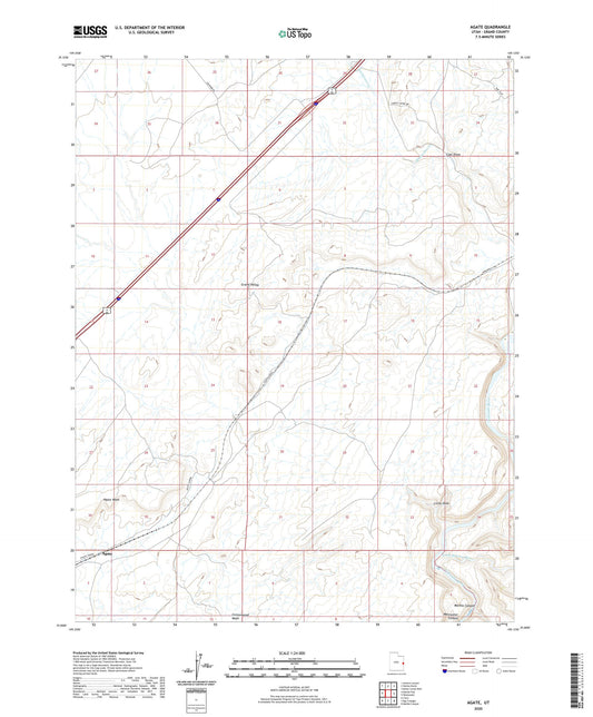Agate Utah US Topo Map Image